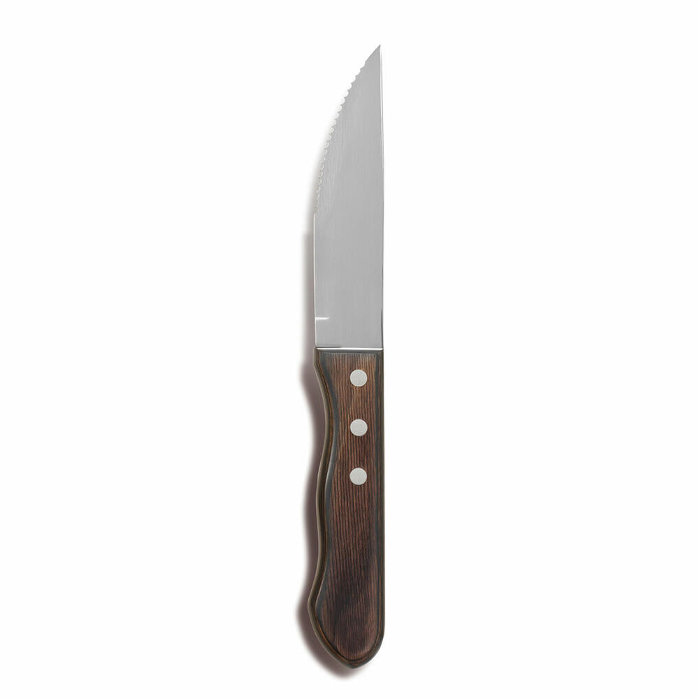 Comas Steakmesser Churrasco 6er Set, Fleischmesser mit Holzgriff, Edelstahl, Pakka-Holz, 25.4 cm, 3100