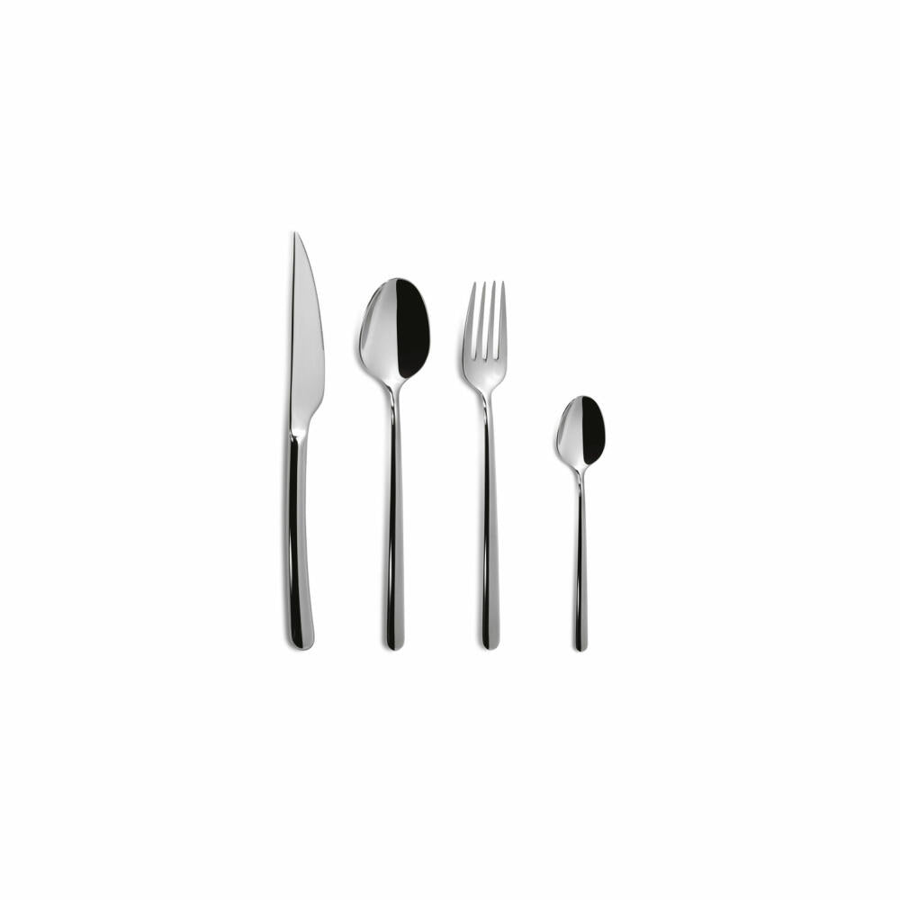 Comas cutlery set Violet 24-piece, table cutlery, stainless steel 18/10, silver-colored, 5962
