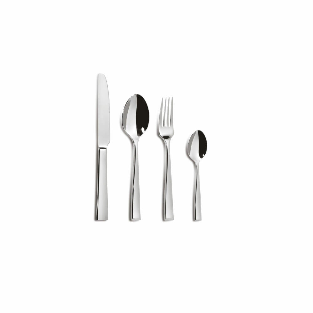 Comas Besteck-Set Iris 24-tlg., Tafelbesteck, Edelstahl 18/10, Silberfarben, 5965