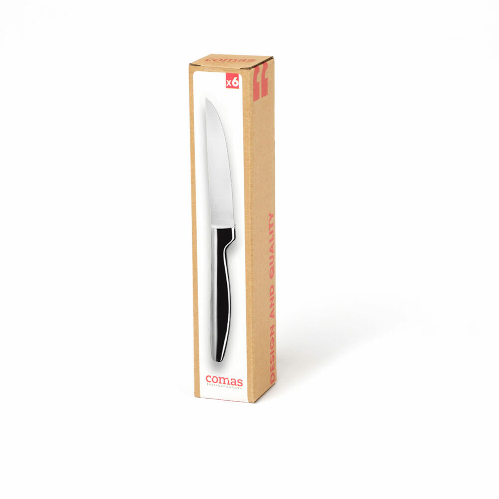 Comas Steakmesser BOJ 6er Set, Fleischmesser, Edelstahl, Spiegelfinish, 22.1 cm, 6013