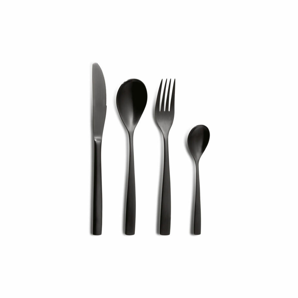 Comas cutlery set Barcelona Black 24-piece, table cutlery, PVD-coated, stainless steel, 6323