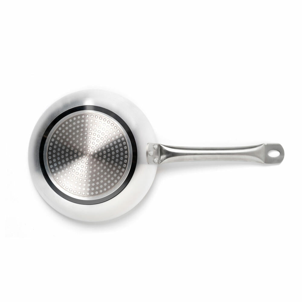 Comas Teide Induction Frying Pan, Pan, Stainless Steel Handle, Aluminium, Silver, Black, 24 cm, 8955