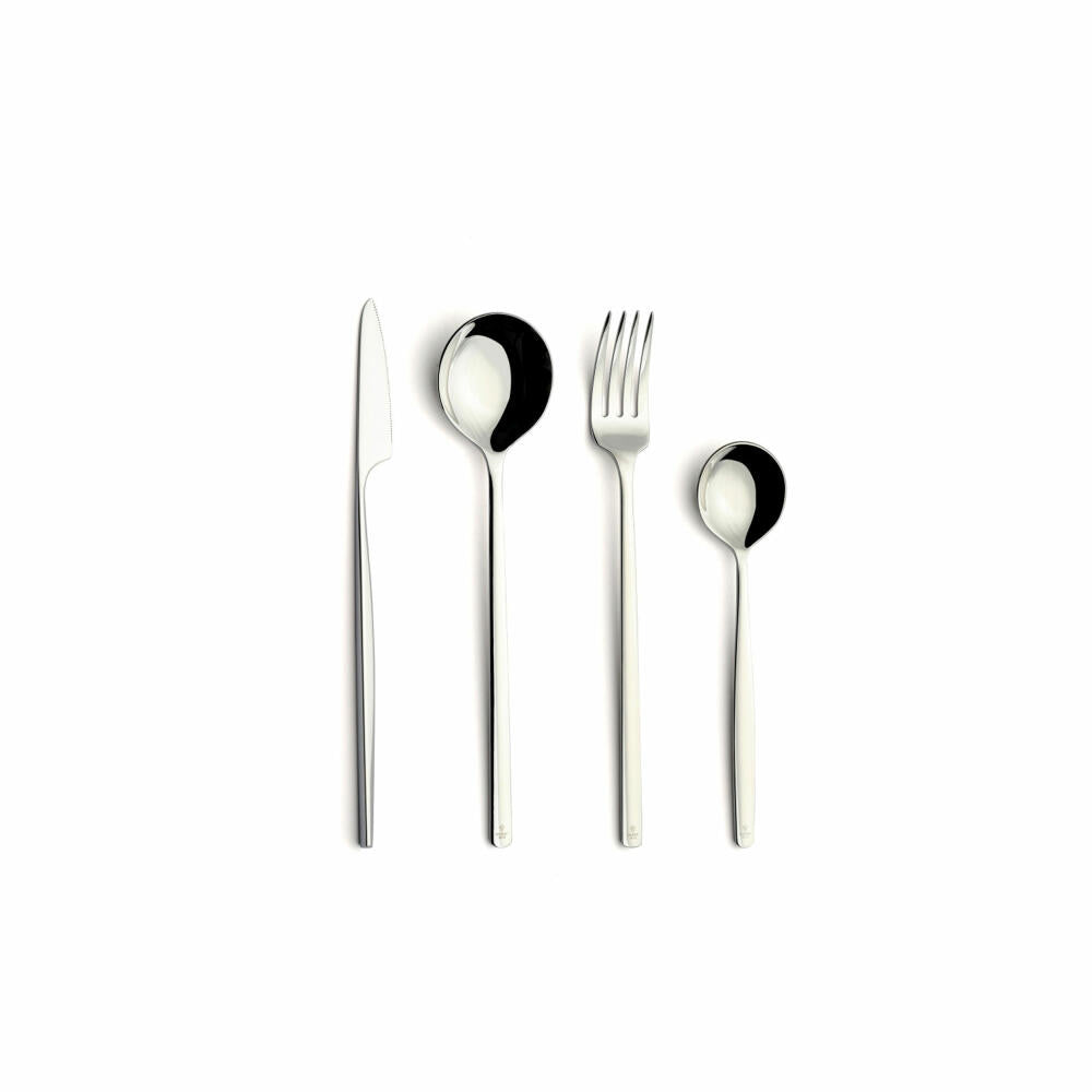 Comas Besteck-Set Atlantida 24-tlg., Tafelbesteck, Edelstahl 18/10, Silberfarben, 9773