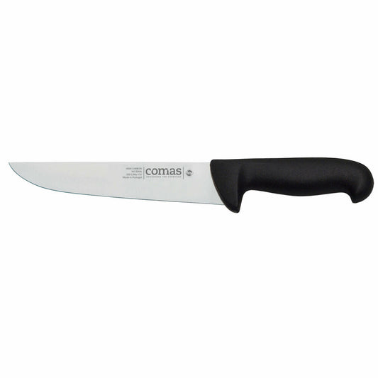 Comas Metzgermesser Carbon, Fleischermesser, Stahl, PP, Schwarz, 20 cm Klinge, 10081