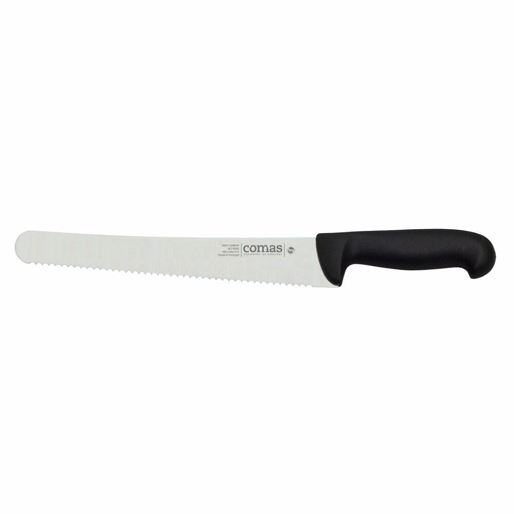 Comas Brotmesser Carbon, Gebäckmesser, Stahl, PP, Schwarz, 25 cm Klinge, 10084