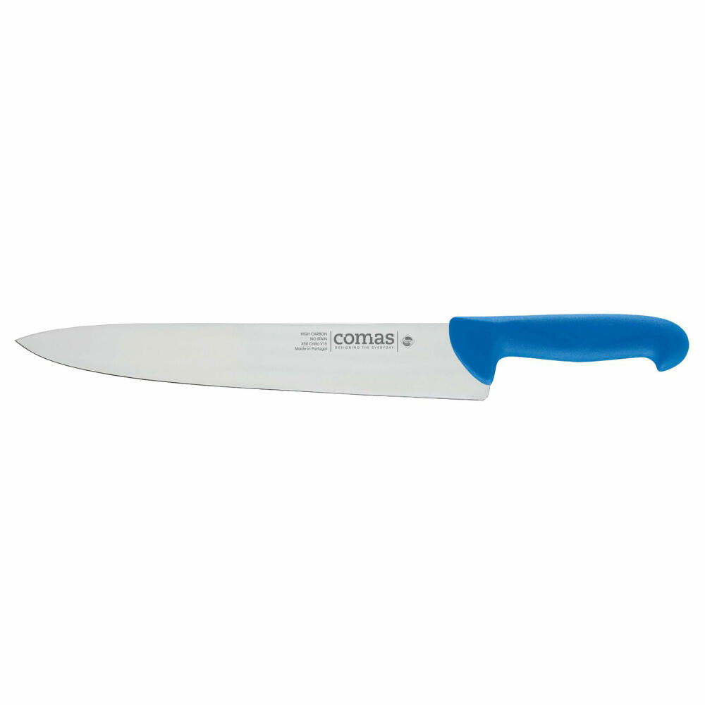 Comas Kochmesser Carbon, Küchenmesser, Stahl, PP, Blau, 25 cm Klinge, 10095