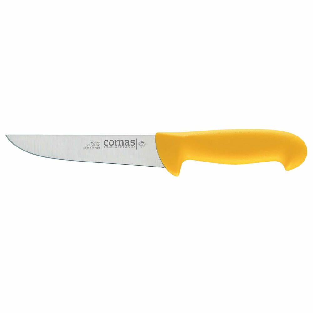 Comas Metzgermesser Carbon, Fleischermesser, Stahl, PP, Gelb, 16 cm Klinge, 10119