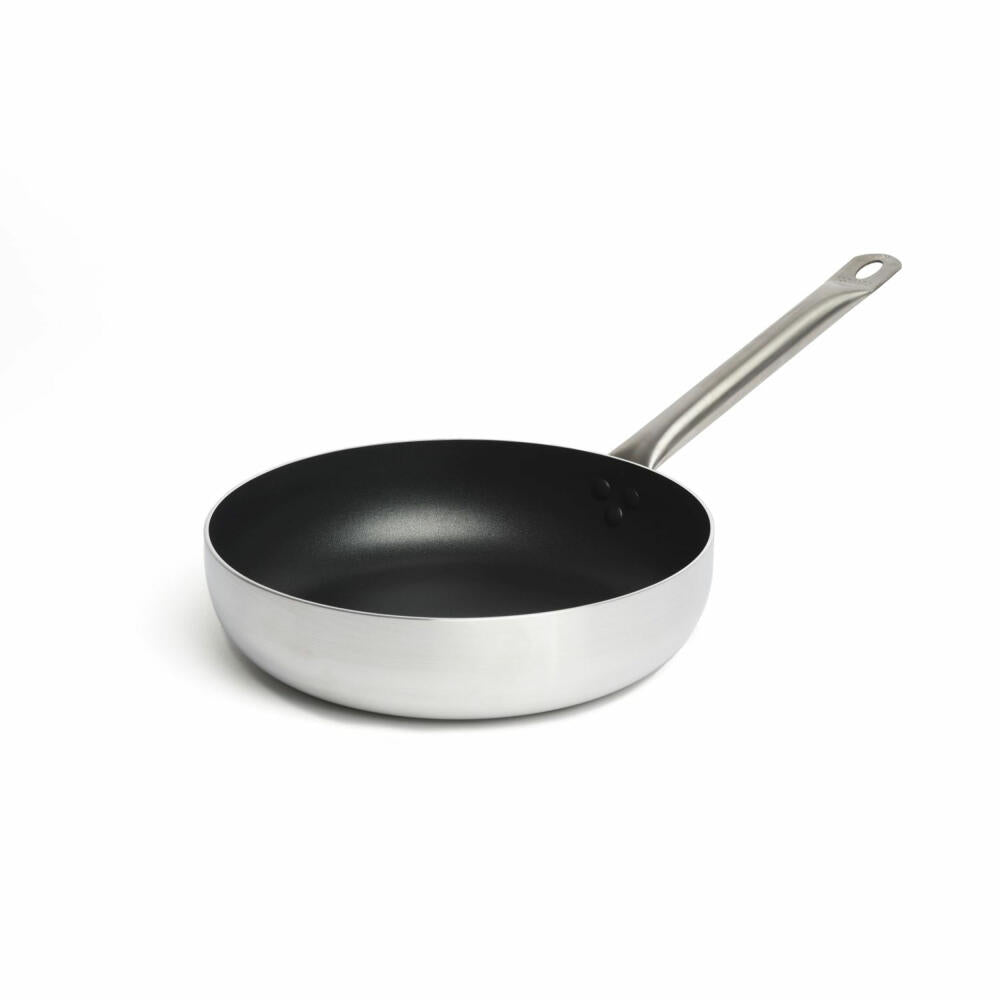 Comas Profi Bratpfanne Croscat Induktion mit hohem Rand, beschichtet, Aluminium, Schwarz, Silber, 40 cm, 11601