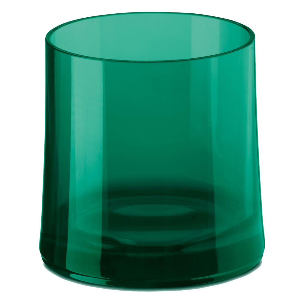 Koziol Cheers Tumbler Glas, Cocktailglas, Trinkbecher, Trinkglas, Transparent Emerald Green, 250 ml, 3404650