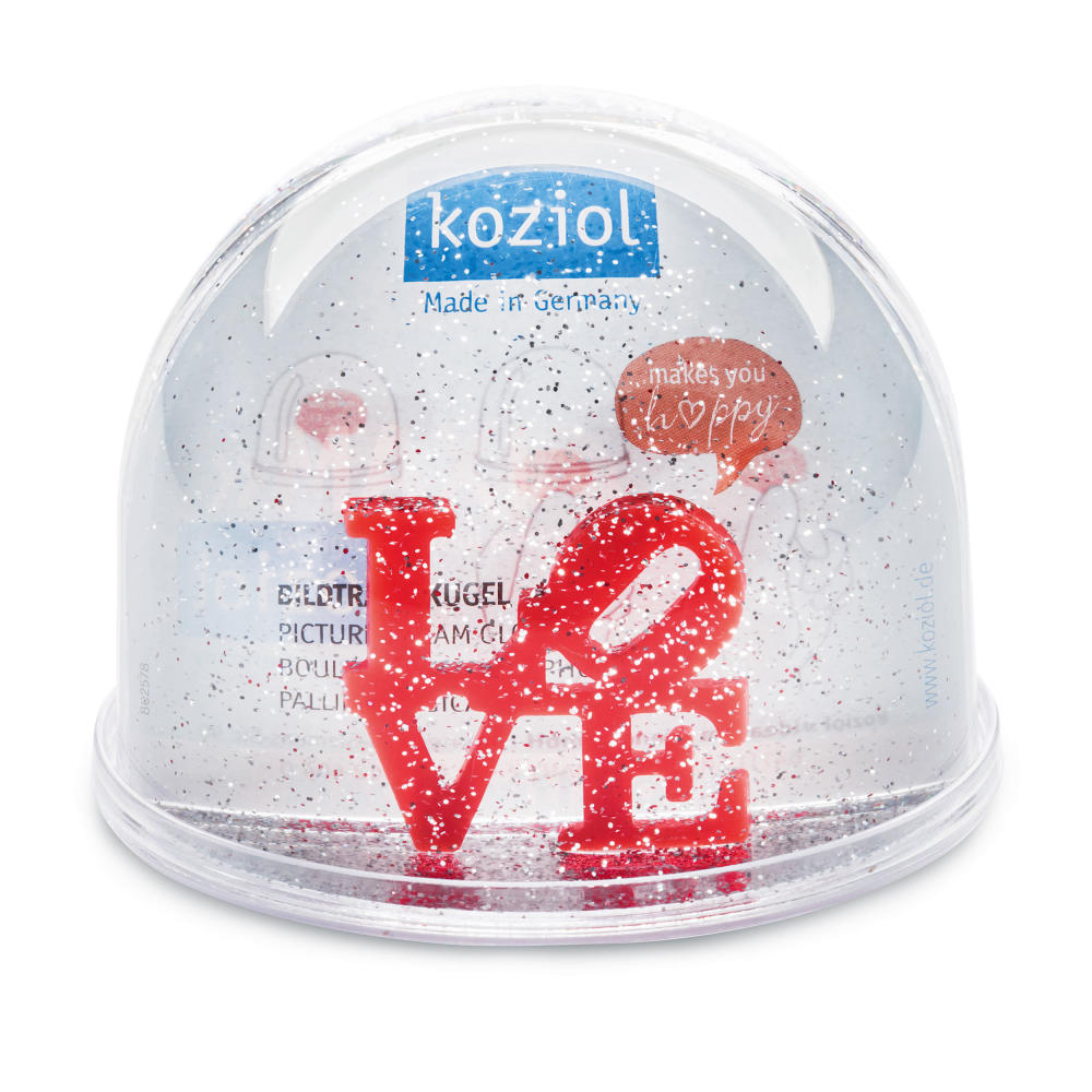 Koziol Love Bildtraumkugel Maxi, Traumkugel, Traum Kugel, Schneekugel, Transparent, 10 cm, 6246535