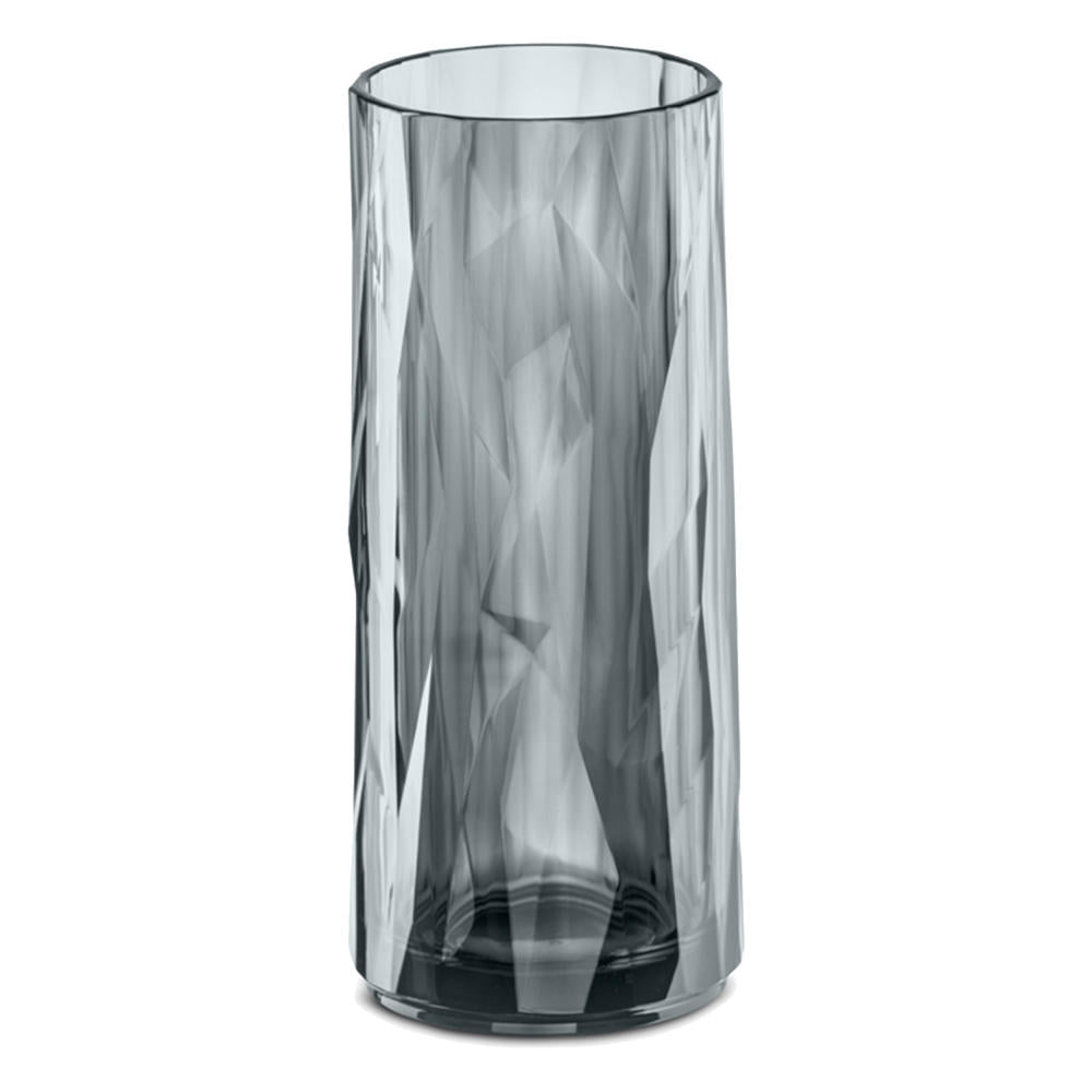 Koziol Club M Longdrink, Cocktailglas, Whiskyglas, Trinkglas, Glas, Transparent Grey, 250 ml, 3403540