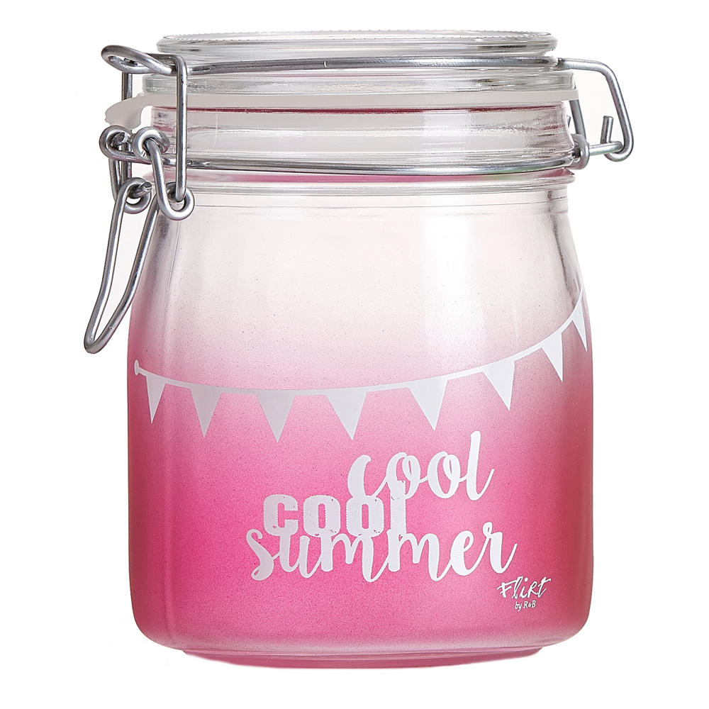 Ritzenhoff & Breker Cool Summer Einmachglas, Vorratsglas, Windlicht, Rosa, 750 ml, 173413