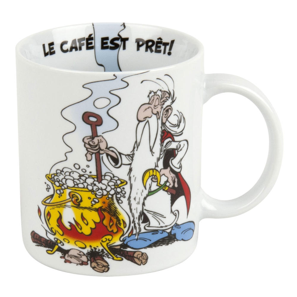 Könitz Asterix Le café est prêt mug, cup, coffee cup, porcelain, Miraculix, white, 300 ml, 11 1 002 2057