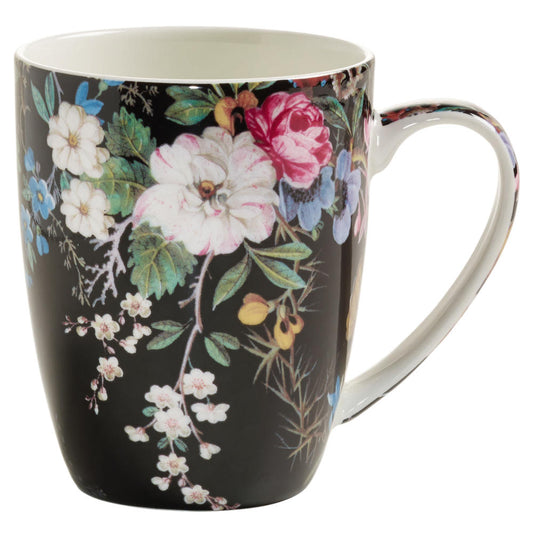 Maxwell & Williams Kilburn Becher GB, Kaffeetasse, Kaffeebecher, Midnight Blossom, Porzellan, WK01400