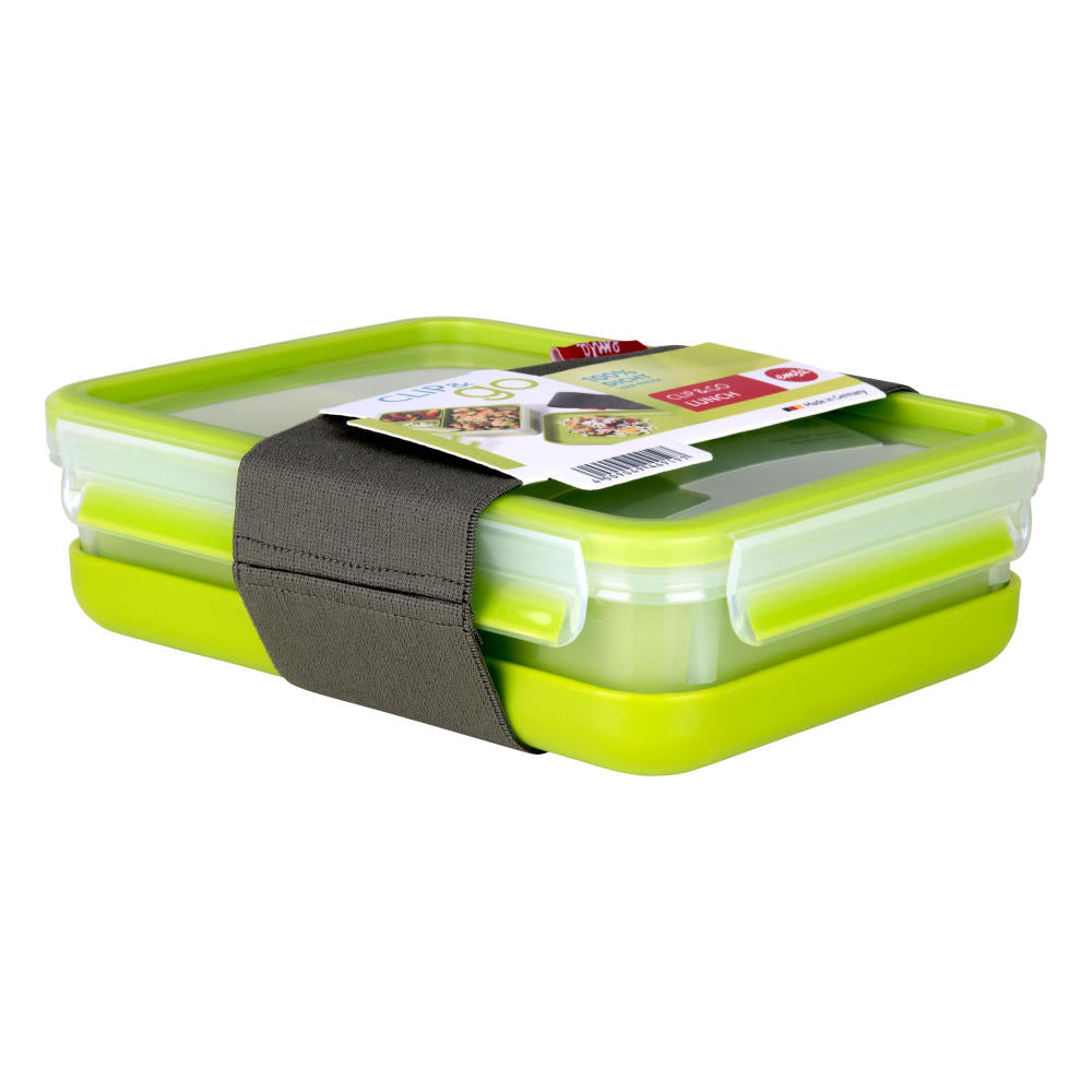 Emsa Clip &amp; Go freshness container, freshness box, container, storage container, clip box, plastic, green, 1.2 L, 518098