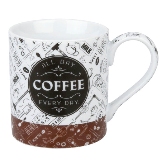 Könitz Coffee Talk Becher, Tasse, Kaffeetasse, Porzellan, Schrift auf Weiß, 370 ml, 11 1 618 2278