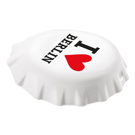 Koziol Plopp I Love Berlin Flaschenöffner, Flaschen Öffner, Kapselöffner, Kunststoff, Weiß mit Schwarz / Rot, 3775525