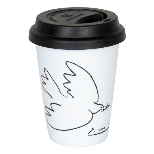 Könitz Picasso La Colombe Coffee To Go Mug mit Deckel, Becher, Kaffeebecher, Porzellan, 380 ml, 11 5 162 0210