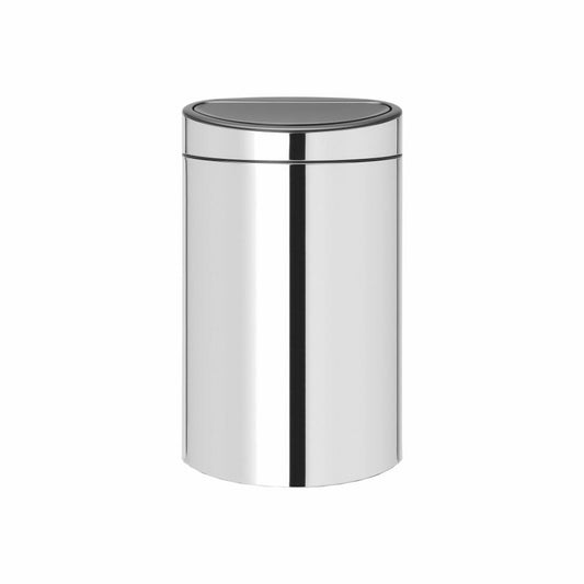 Brabantia Mülleimer Touch Bin New, Abfalleimer, Müllbehälter, Stahl, Brilliant Steel, 40 L, 112881