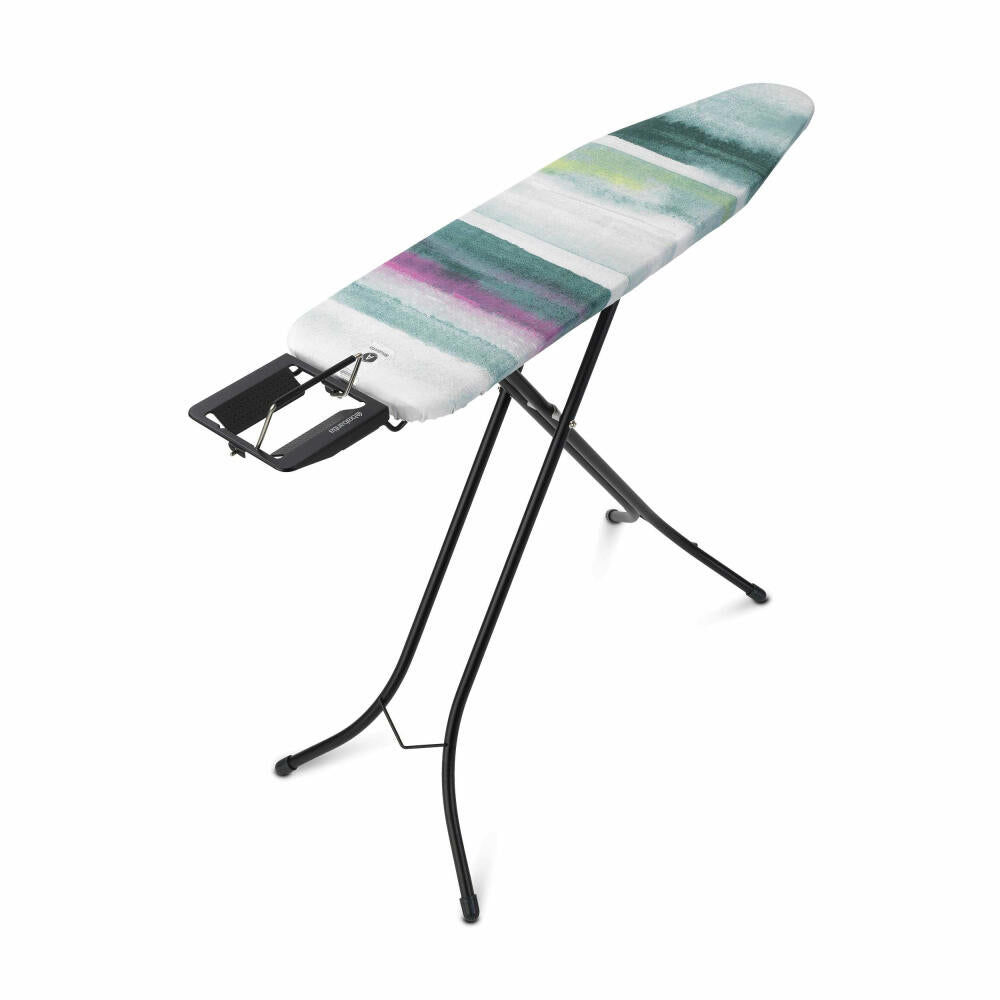 Brabantia Bügelbrett A für Dampfbügeleisen Bügeltisch, Dampfbügelbrett, Metall, Morning Breeze / Black, 110 x 30 cm, 117923