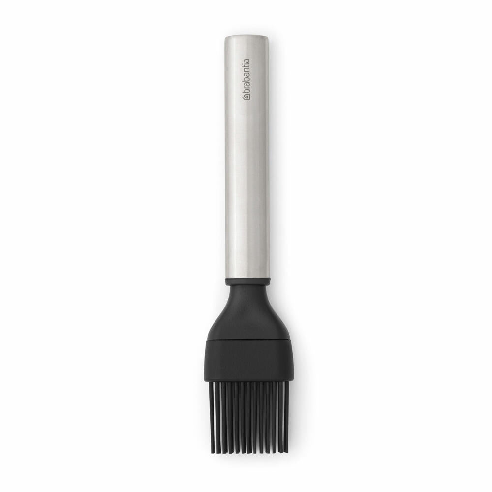Brabantia Backpinsel Profile, Kuchenpinsel, Pinsel, Silikon / Stahl, Matt Steel, 19 cm, 137440