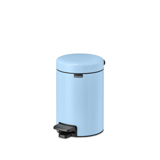 Brabantia Treteimer NewIcon, Kosmetikeimer, Mülleimer, Abfallbehälter, Stahl, Dreamy Blue, 3 L, 202582
