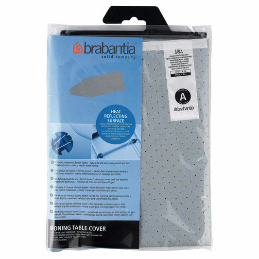 Brabantia Bügelbrettbezug A Bügeltischbezug, Bügelbezug, Baumwolle, Silber, 110 x 30 cm, 216800
