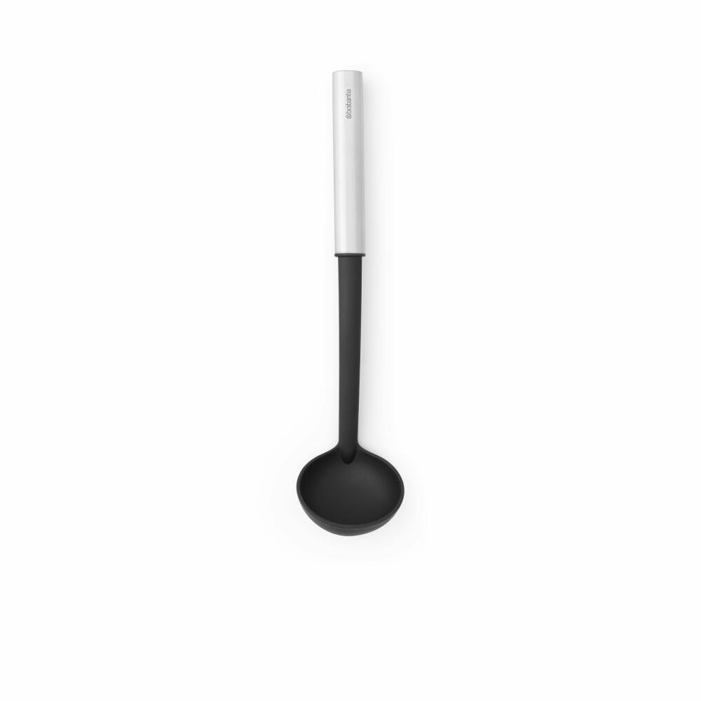 Brabantia Soßenlöffel Non-Stick Profile, Soßenkelle, Stahl / Kunststoff, Matt Steel, 30.2 cm, 250545