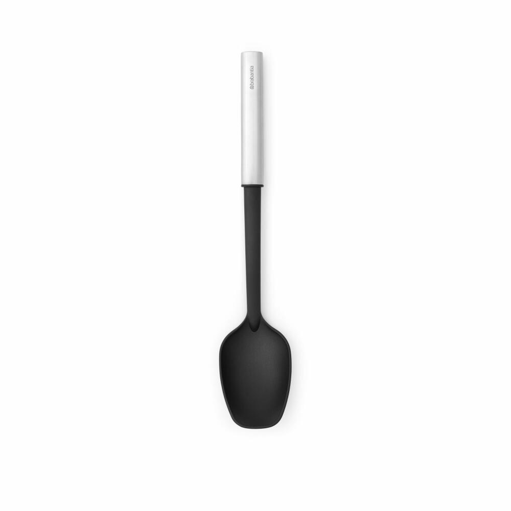 Brabantia Servierlöffel Non-Stick Profile, Küchenhelfer, Stahl / Kunststoff, Matt Steel, 33.1 cm, 250828
