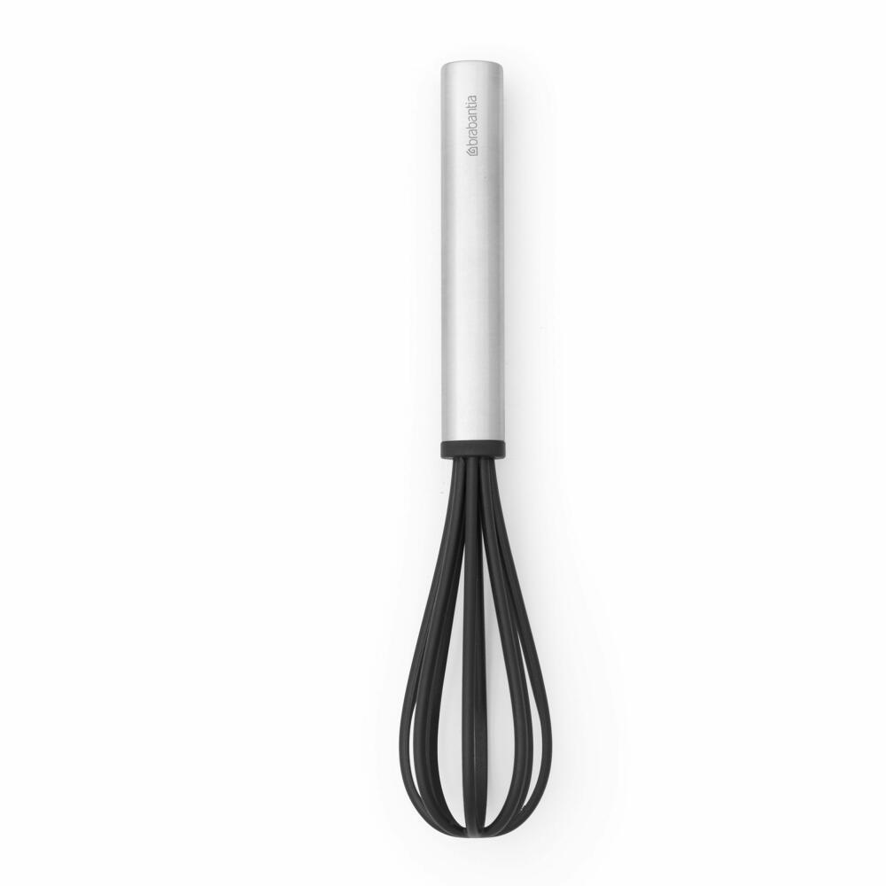 Brabantia Schneebesen Klein Non-Stick Profile, Küchenhelfer, Stahl / Kunststoff, Matt Steel, 27.1 cm, 250903