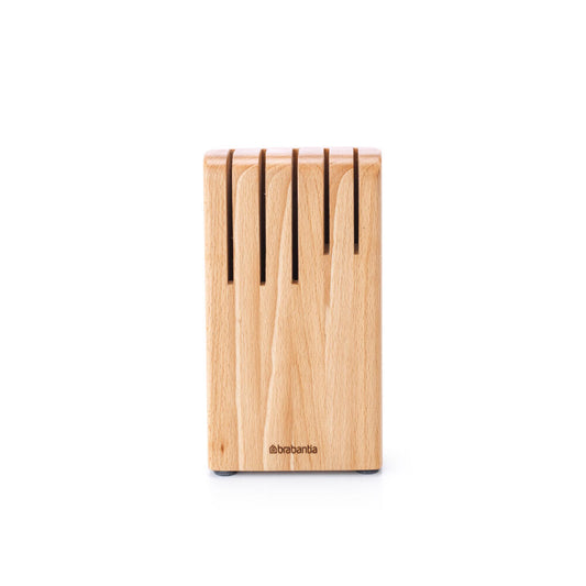 Brabantia Messerblock Profile, Messerhalter, Messerständer, Küchenmesserblock, Holz, Matt Steel, 260469