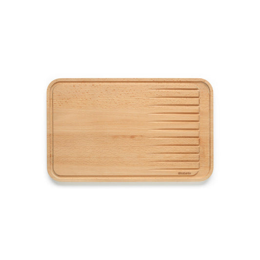 Brabantia Schneidebrett für Fleisch Groß Profile, Schneideunterlage, Küchenbrett, Holz, 40 x 25 cm, 260704