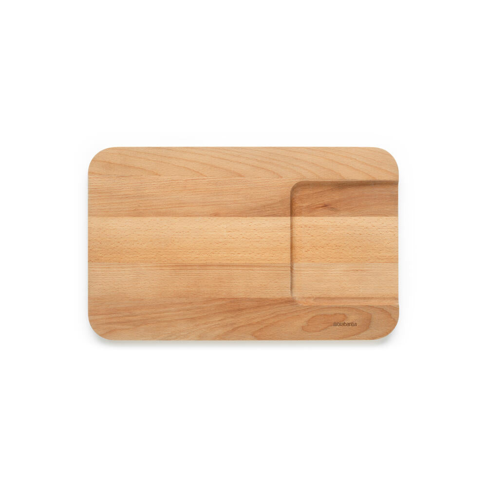 Brabantia Profile Cutting Board for Vegetables, Cutting Mat, Wood, 40 x 25 cm, 260742