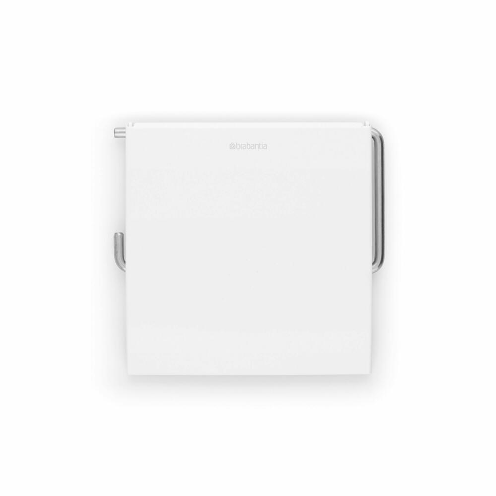 Brabantia Toilettenpapierhalter ReNew, Klopapierhalter, WC-Rollenhalter, Stahl, White, 414565
