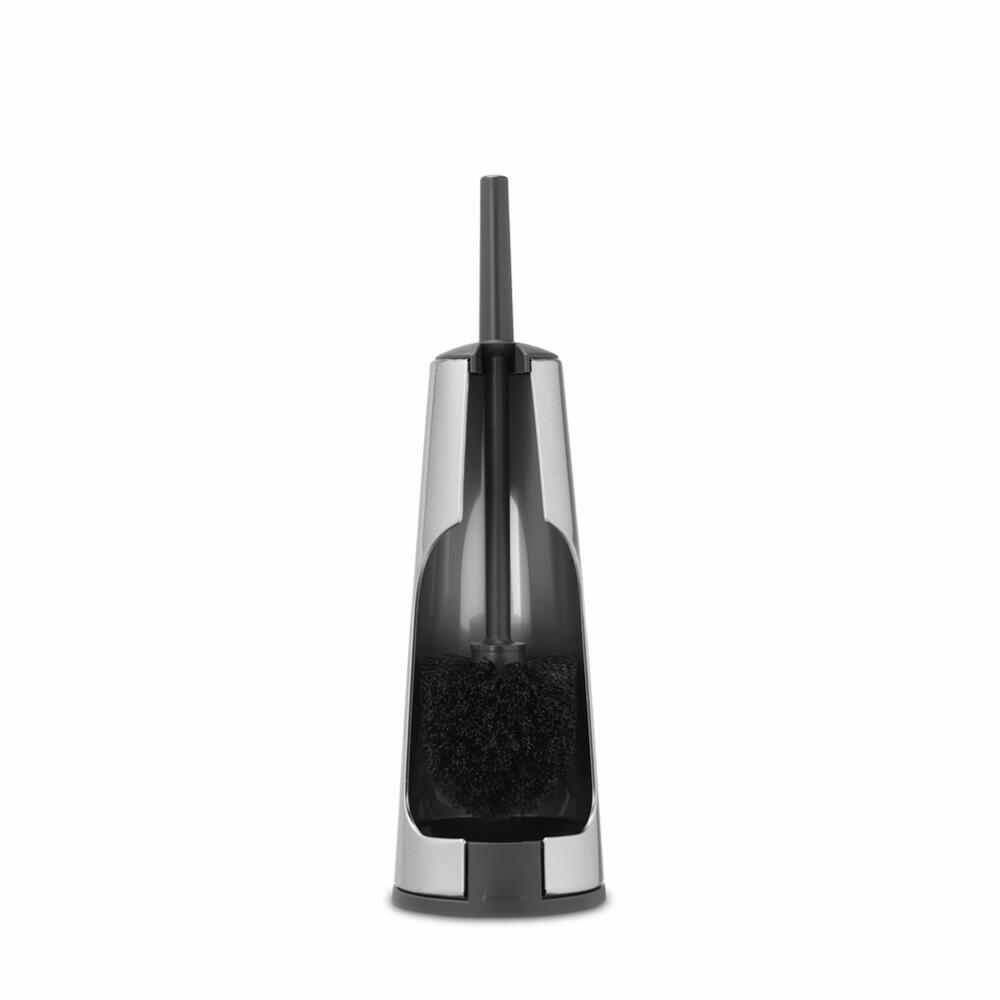 Brabantia Toilettenbürste und Halter ReNew, Toilettenbürstengarnitur, WC-Garnitur, Brilliant Steel, 414640