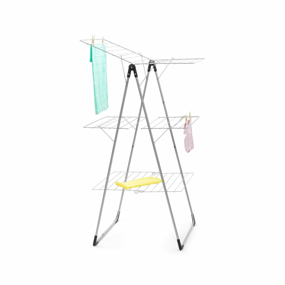 Brabantia Turmtrockner, Wäscheständer, Kleiderständer, Stahl, Metallic Grey, 135 cm, 476648