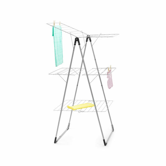 Brabantia Turmtrockner, Wäscheständer, Kleiderständer, Stahl, Metallic Grey, 135 cm, 476648