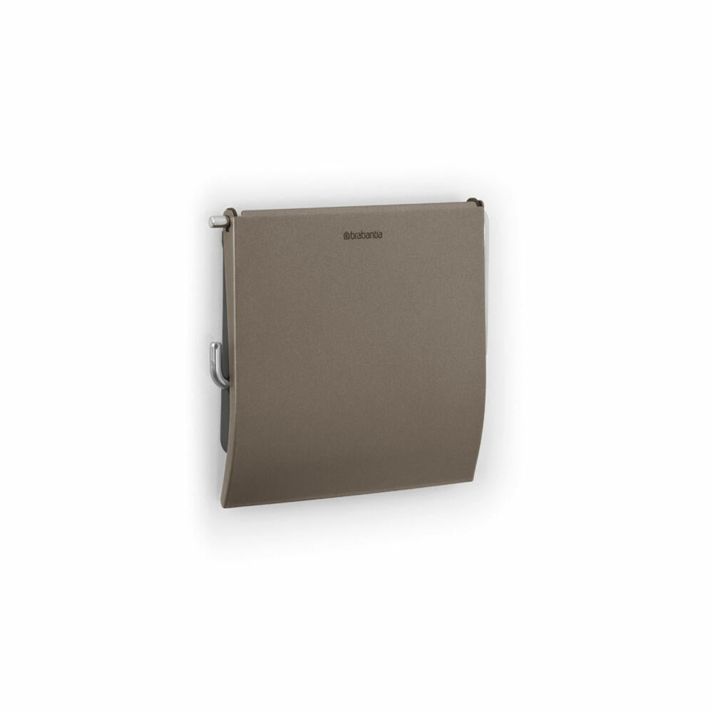 Brabantia Toilettenpapierhalter ReNew, Klopapierhalter, WC-Rollenhalter, Stahl, Platinum, 477300