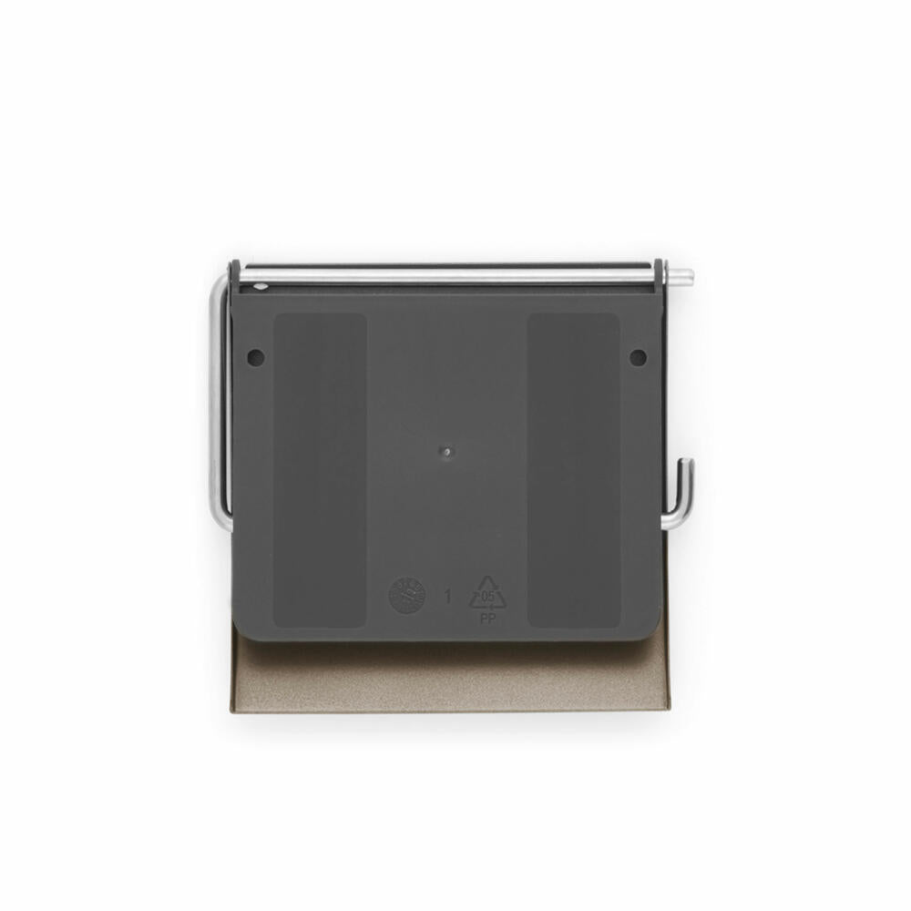 Brabantia Toilettenpapierhalter ReNew, Klopapierhalter, WC-Rollenhalter, Stahl, Platinum, 477300