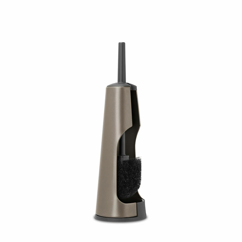 Brabantia Toilettenbürste und Halter ReNew, Toilettenbürstengarnitur, WC-Garnitur, Platinum, 477324