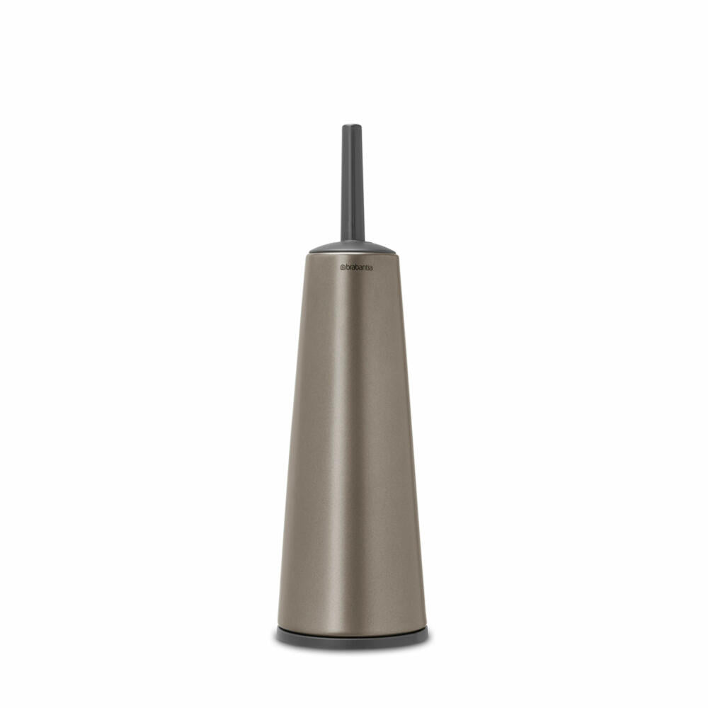Brabantia Toilettenbürste und Halter ReNew, Toilettenbürstengarnitur, WC-Garnitur, Platinum, 477324