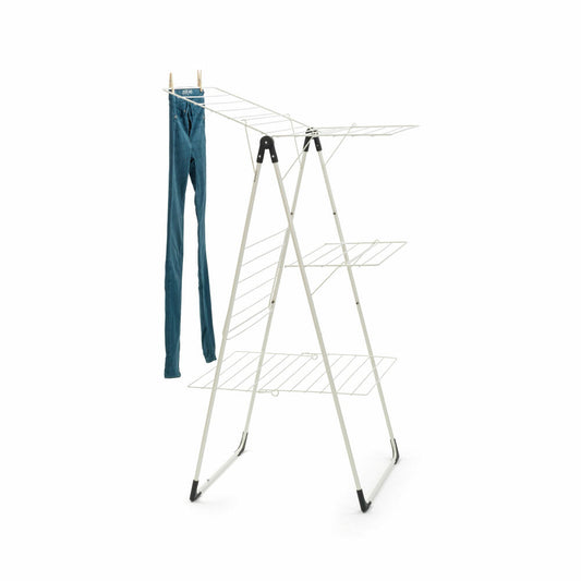Brabantia Turmtrockner, Wäscheständer, Kleiderständer, Wäschetrockner, Stahl, White, 135 cm, 477843