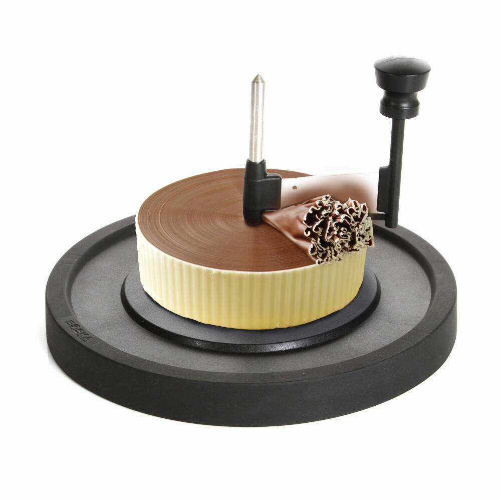 Boska Explore Käseschaber Amsterdam, Käsehobel, Käsereibe, Schokoladenschaber, Kunststoff, Edelstahl, Schwarz, Silber, 307412