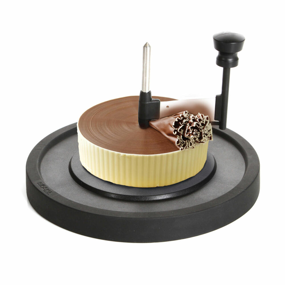 Boska Explore Käseschaber Amsterdam, Käsehobel, Käsereibe, Schokoladenschaber, Kunststoff, Edelstahl, Schwarz, Silber, 307412