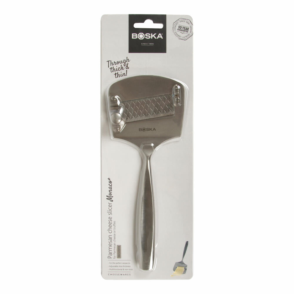 Boska Parmesan Käsehobel Monaco+, Käsereibe, Käseschaber, Edelstahl, Silber, 21 cm, 307103