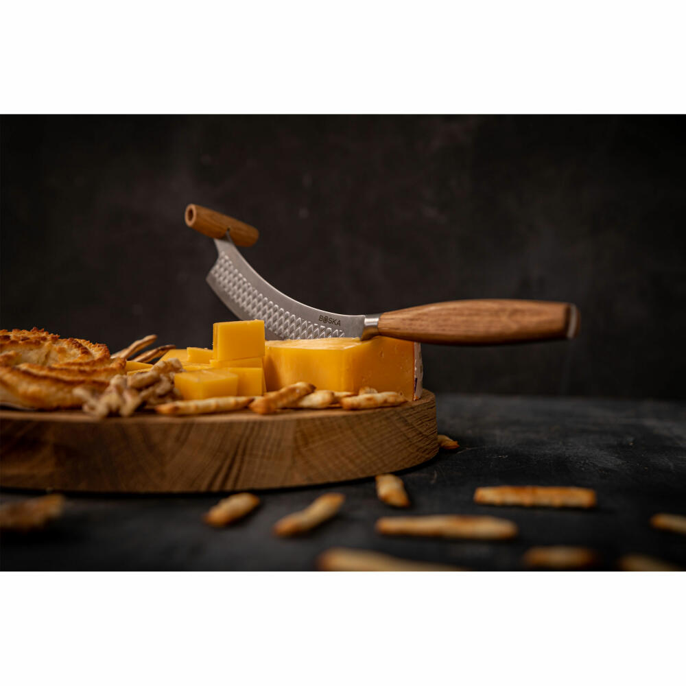 Boska Dutch Käsemesser Oslo+ No. 3, Wiegemesser, Edelstahl, Eichenholz, Silberfarben, Braun, 320358