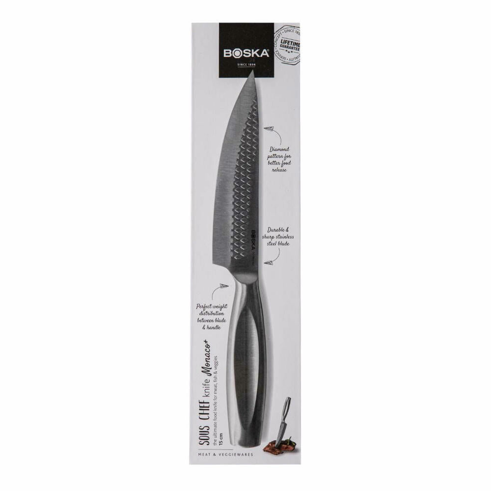 Boska Sous-Chef Knife Monaco+, Kitchen Knife, Chef's Knife, Stainless Steel, 15 cm Blade, 307121