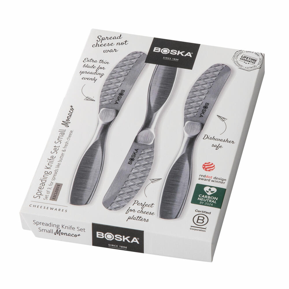 Boska Spreader Set Monaco+ Small 3-piece, Spreader Knife, Stainless Steel, Silver-colored, 307109