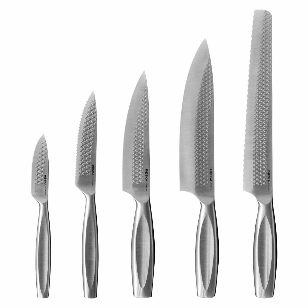 Boska Messer-Set Monaco+ Ultimate 6-tlg. mit Magnetleiste, Edelstahl, Magnet, Silberfarben, 307133