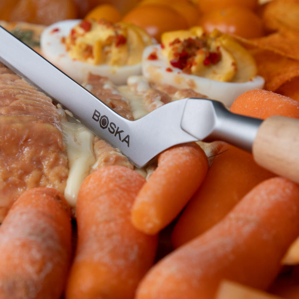 Boska Käsemesser-Set Amigo 3-tlg., Edelstahl, Buchenholz, Braun, 306920